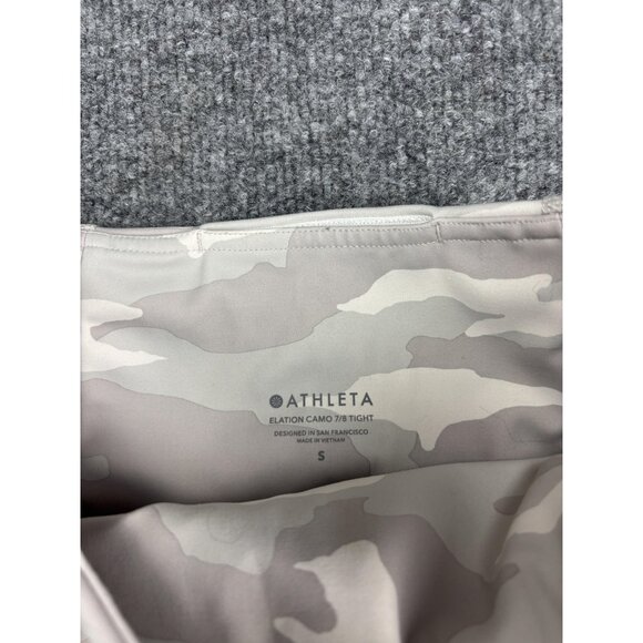 Athleta Leggings Womens Small Gray Camo Elation 7/8 Tight High Rise Yoga Gym - Picture 2 of 7